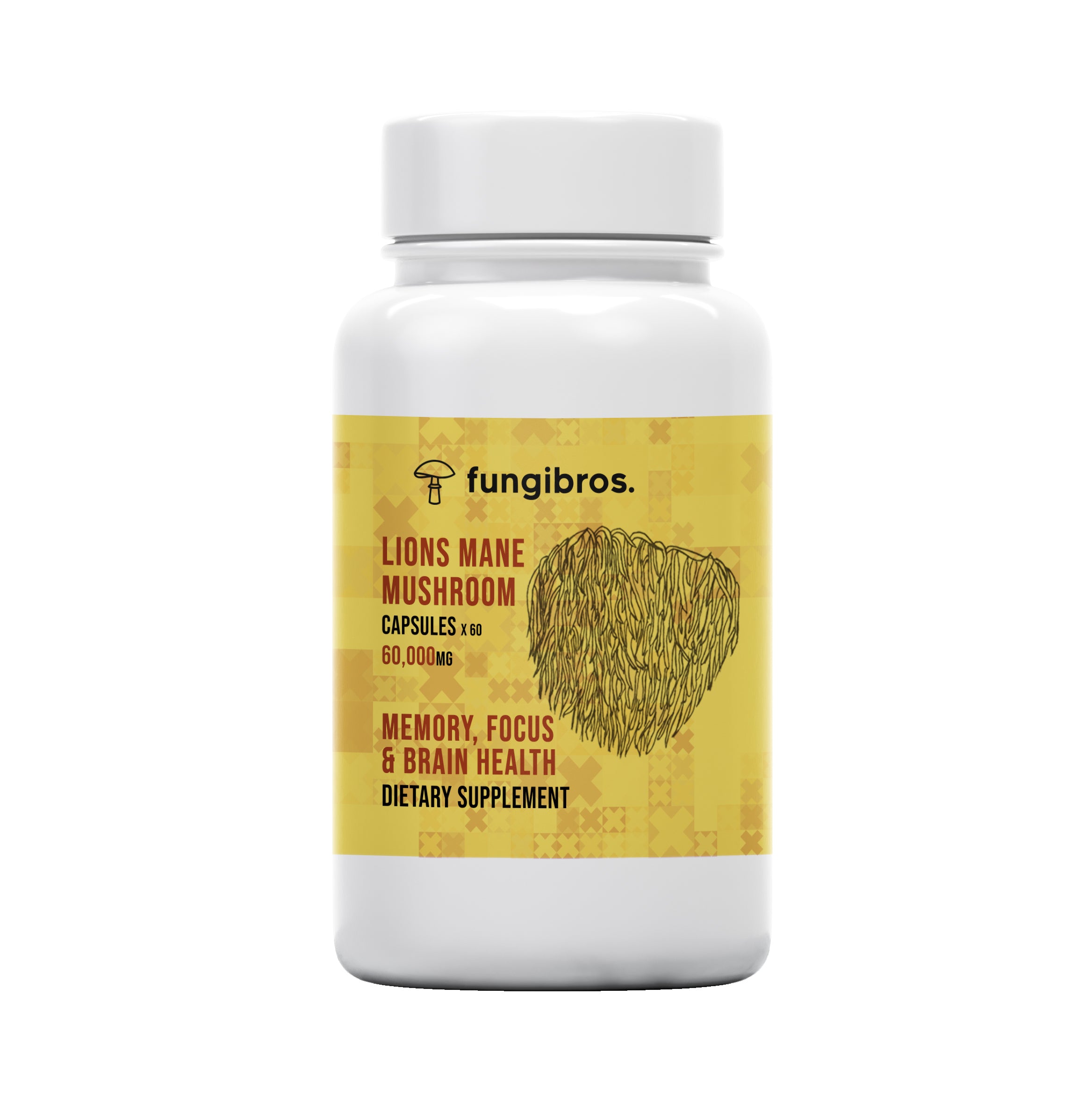 Lion’s Mane Mushroom Capsules – Cognitive Support & Mental Clarity (60 x 1000mg)