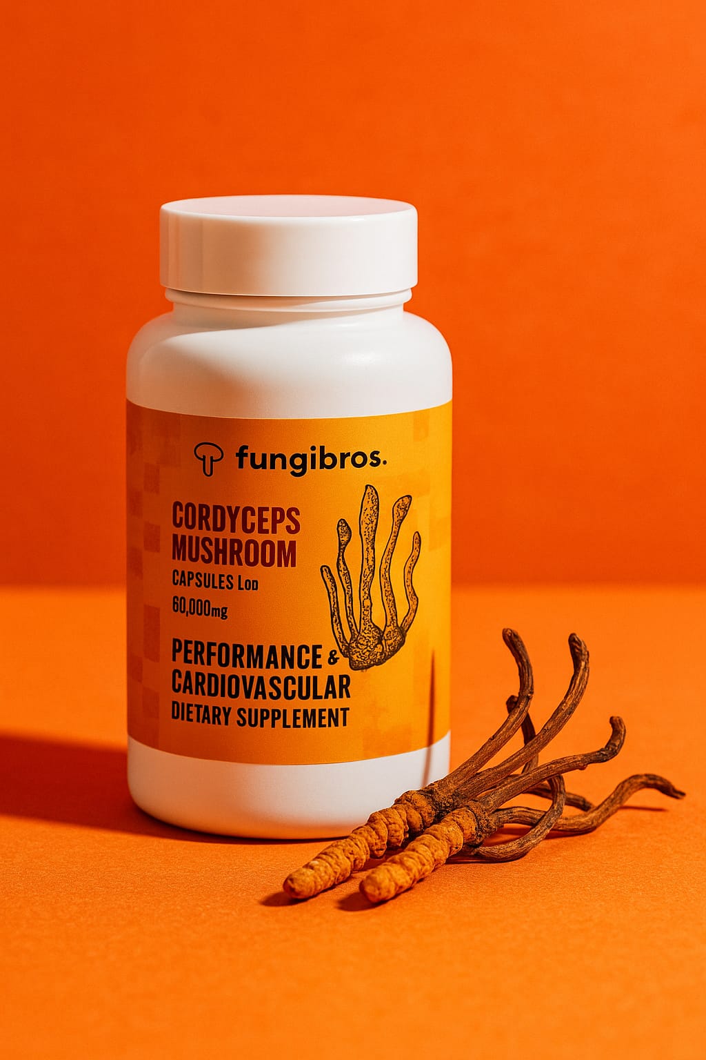 Cordyceps Mushroom Capsules – Natural Energy, Stamina & Immune Support (60 x 1000mg)