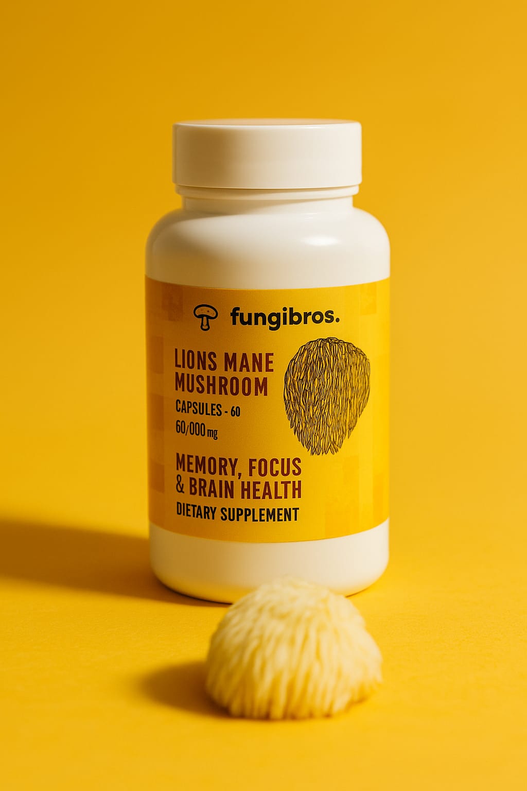 Lion’s Mane Mushroom Capsules – Cognitive Support & Mental Clarity (60 x 1000mg)