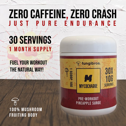 MycoCharge – 0-Stim Functional Mushroom Pre-Workout | Pineapple Surge