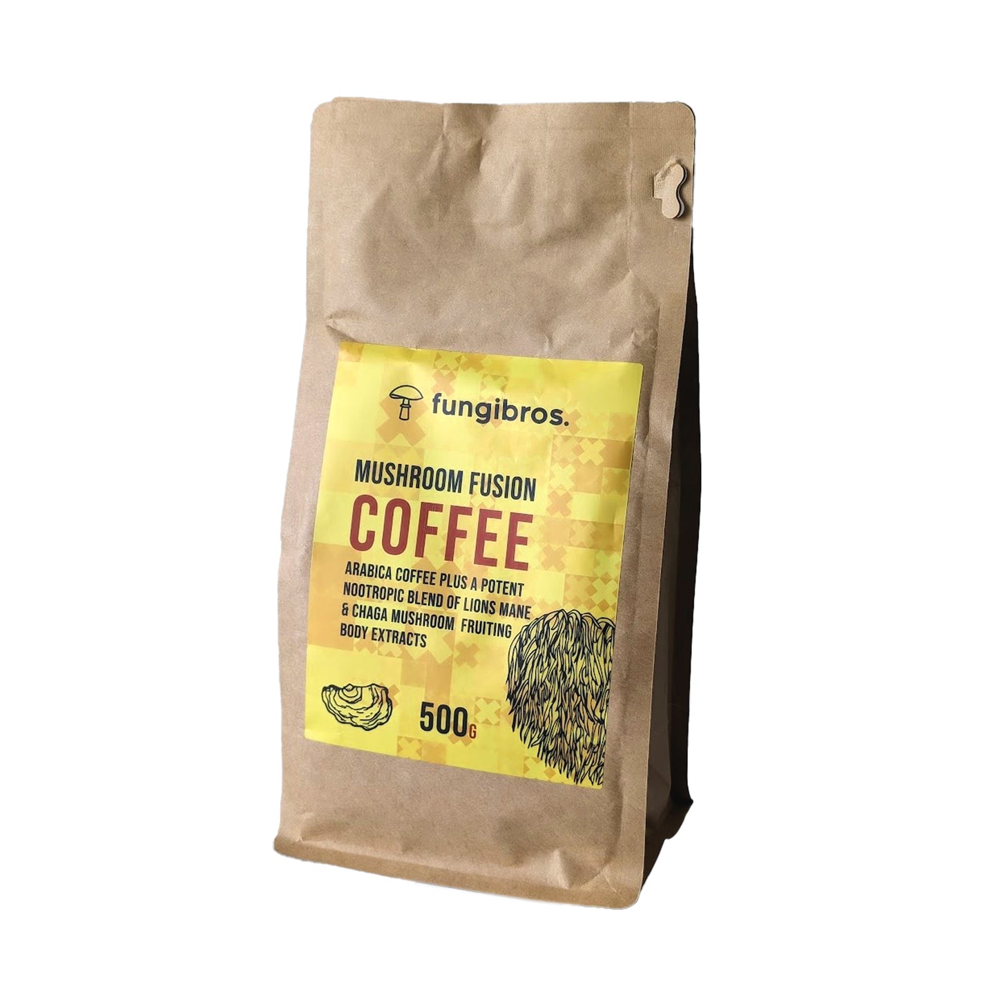 Mushroom Coffee Fusion – Lion’s Mane & Chaga for Focus & Immunity
