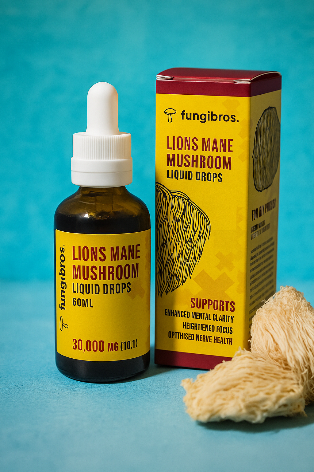 Lion’s Mane Liquid Drops – Premium 1000mg Nootropic Mushroom Tincture